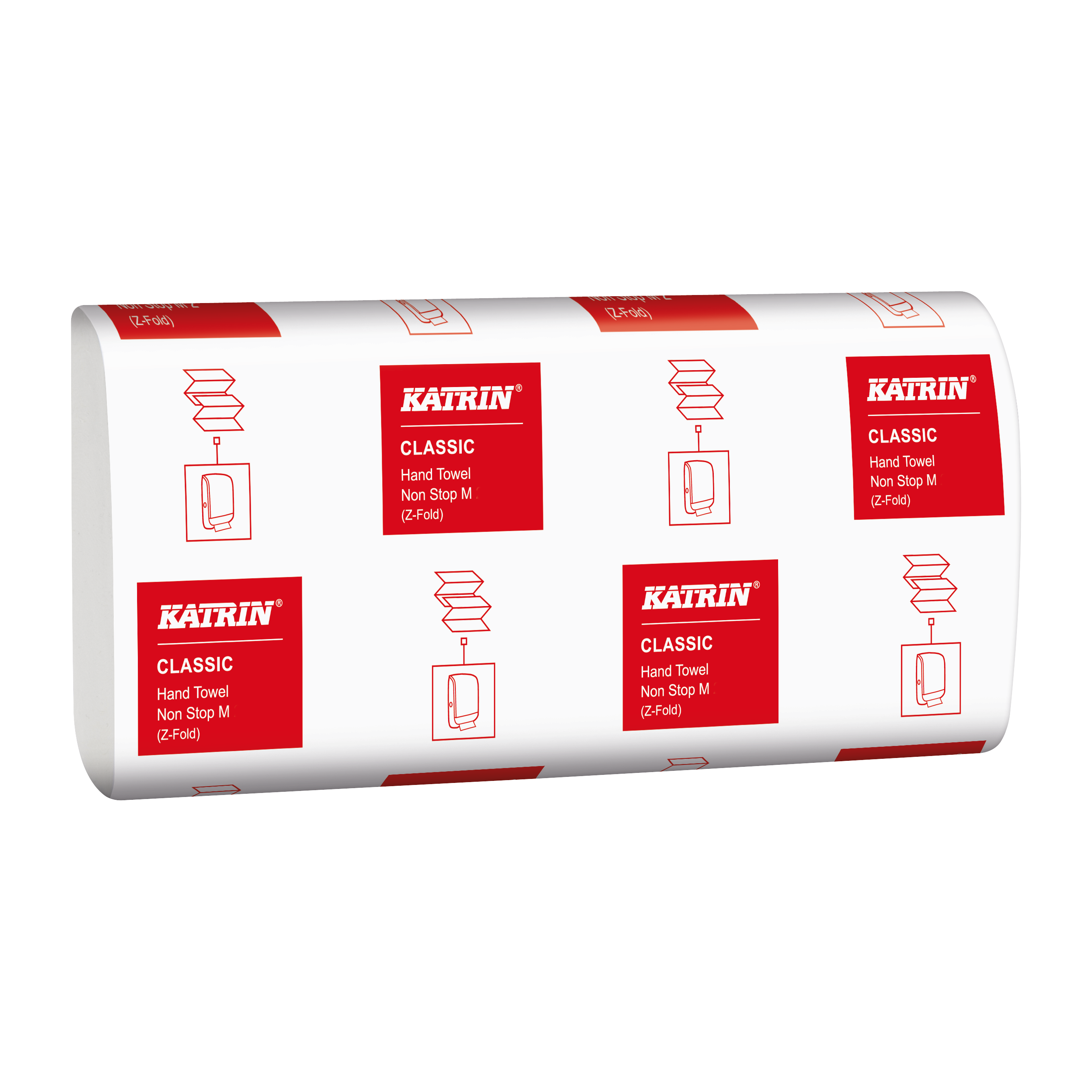 Katrin Classic Non Stop 1ply White Hand Towels (14 sleeves)