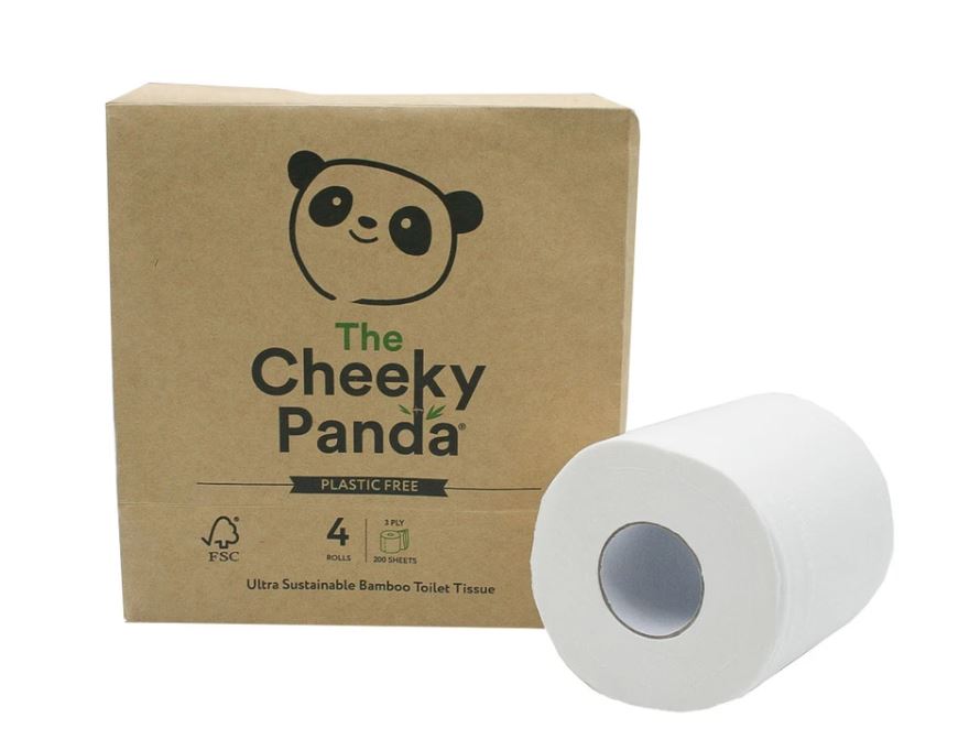 Cheeky Panda Plastic Free Toilet Tissue 4 Roll pack x 6 (24 rolls)