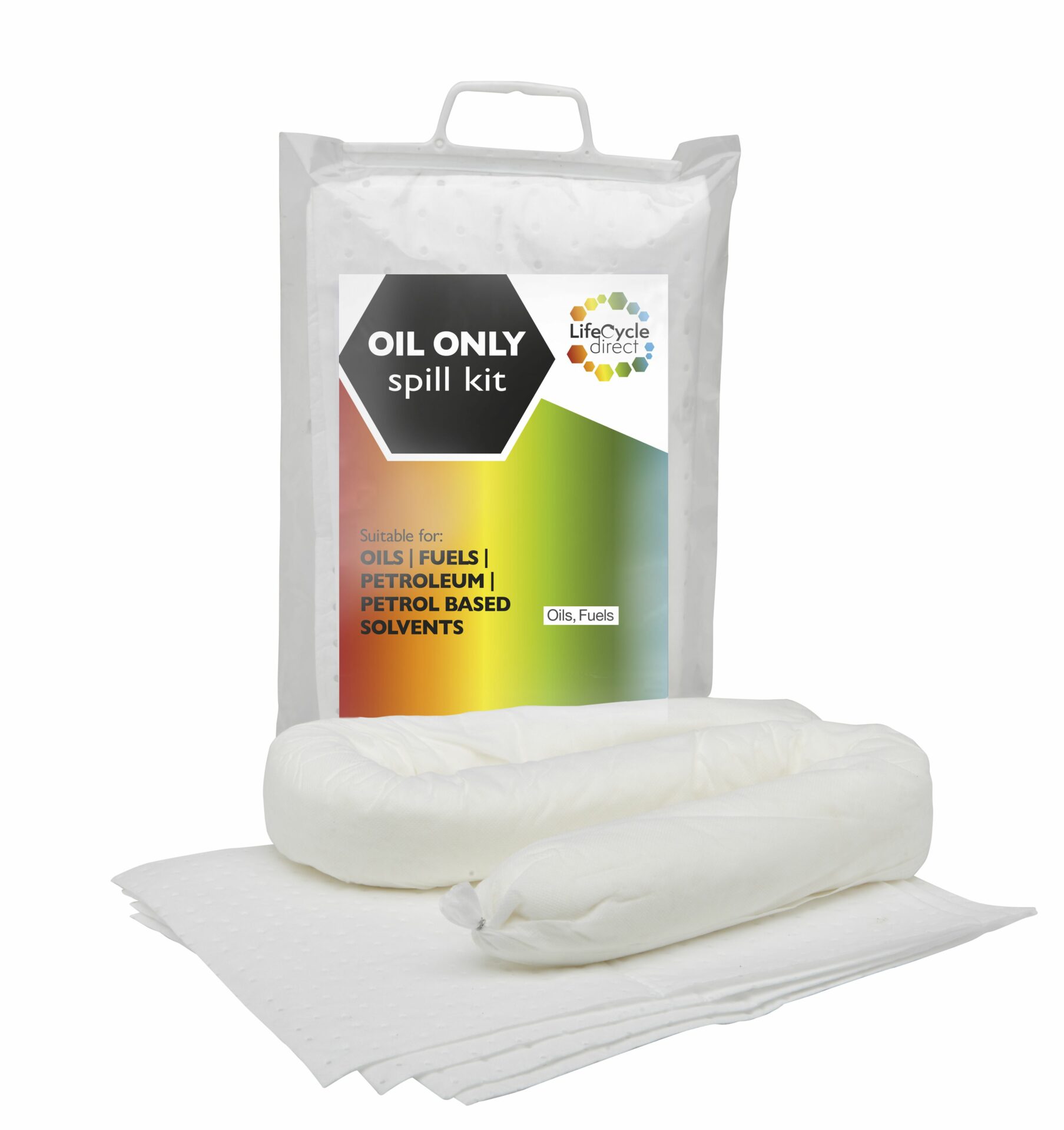 10 Litre Oil & Fuel Absorbent Spill Kit Mini Clip top bag