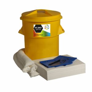 80 Litre Oil & Fuel Absorbent Spill Kit in Sturdy Bin