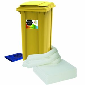 360 Litre Oil & Fuel Absorbent Spill Kit Wheeled Bin FREE DELIVERY