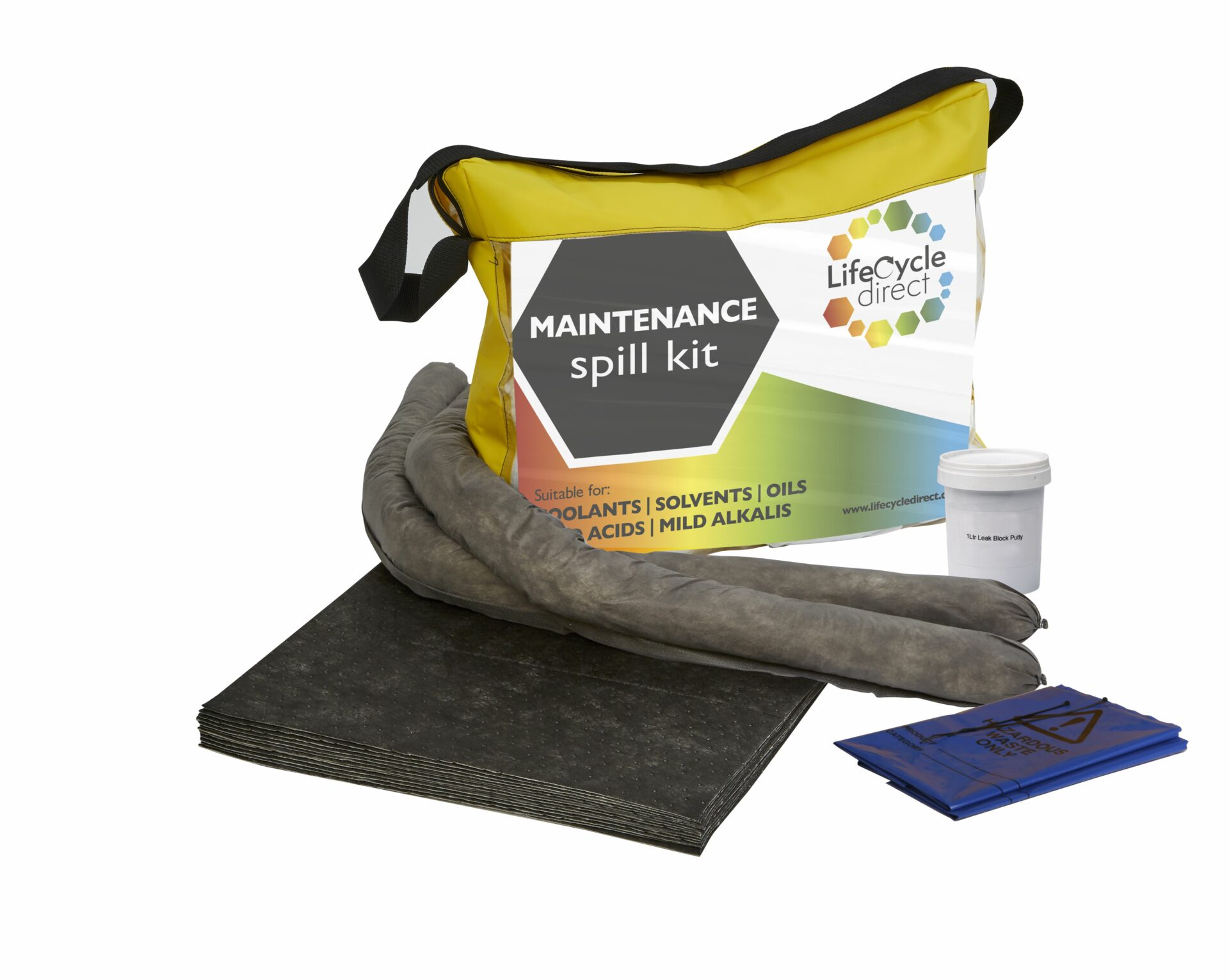 50 Litre General Maintenance Absorbent Spill Kit Small Holdall Bag with Putty