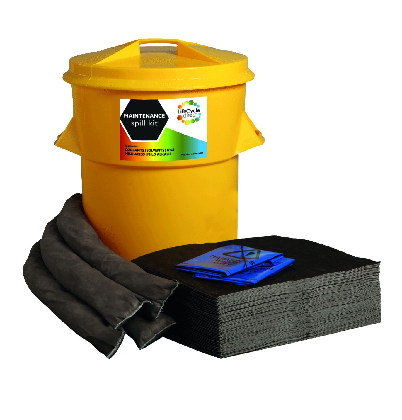 80 Litre General Maintenance Absorbent Spill Kit in Static Bin