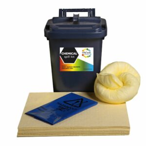 35 Litre Chemical Absorbent Spill Kit Small Caddy Bin - Great Value