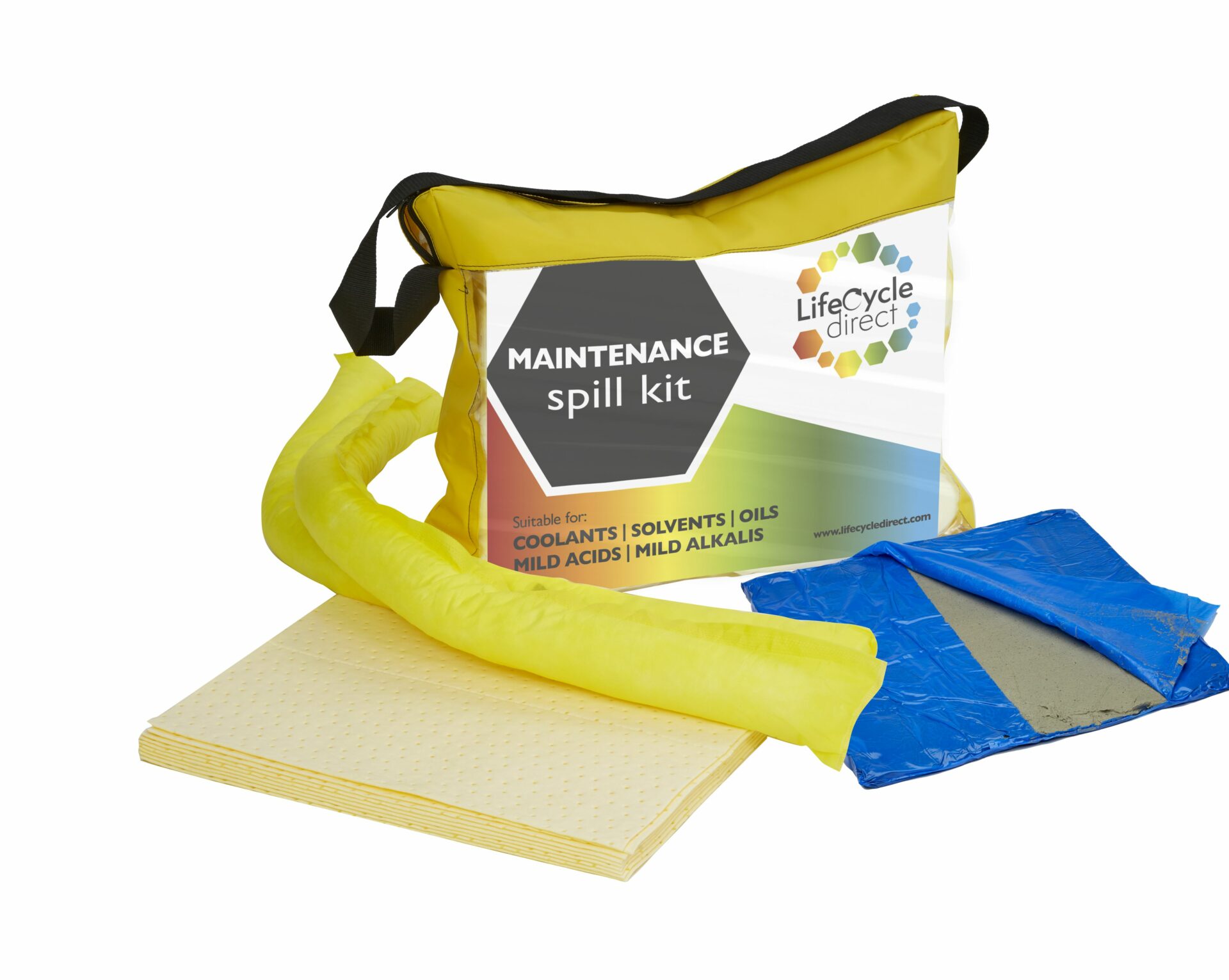 50 Litre Chemical Absorbent Spill Kit Small Holdall Bag with Drain Cover