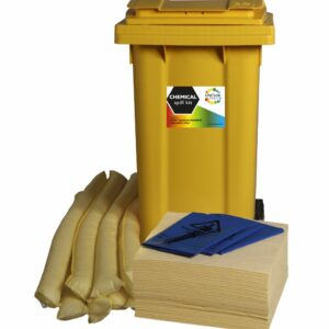 120 Litre Chemical Absorbent Spill Kit in Wheeled Bin Great Value