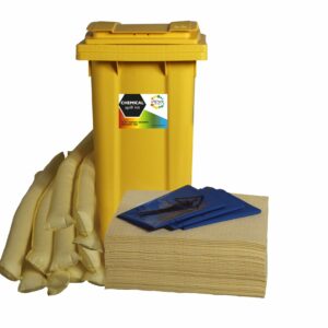 240 Litre Chemical Absorbent Spill Kit in Wheeled Bin