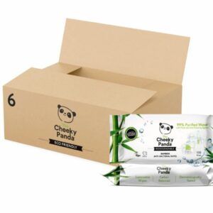 Cheeky Panda Bamboo Antibacterial Multi-Surface Wipes Box of 6 packs
