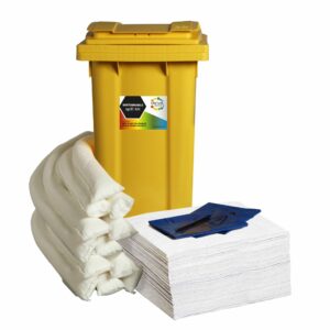 240 Litre AA Sustainable Oil Absorbent Spill Kit Wheeled Bin