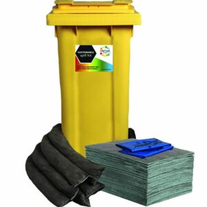 120 Litre AA Sustainable Maintenance Absorbent Spill Kit Wheeled Bin