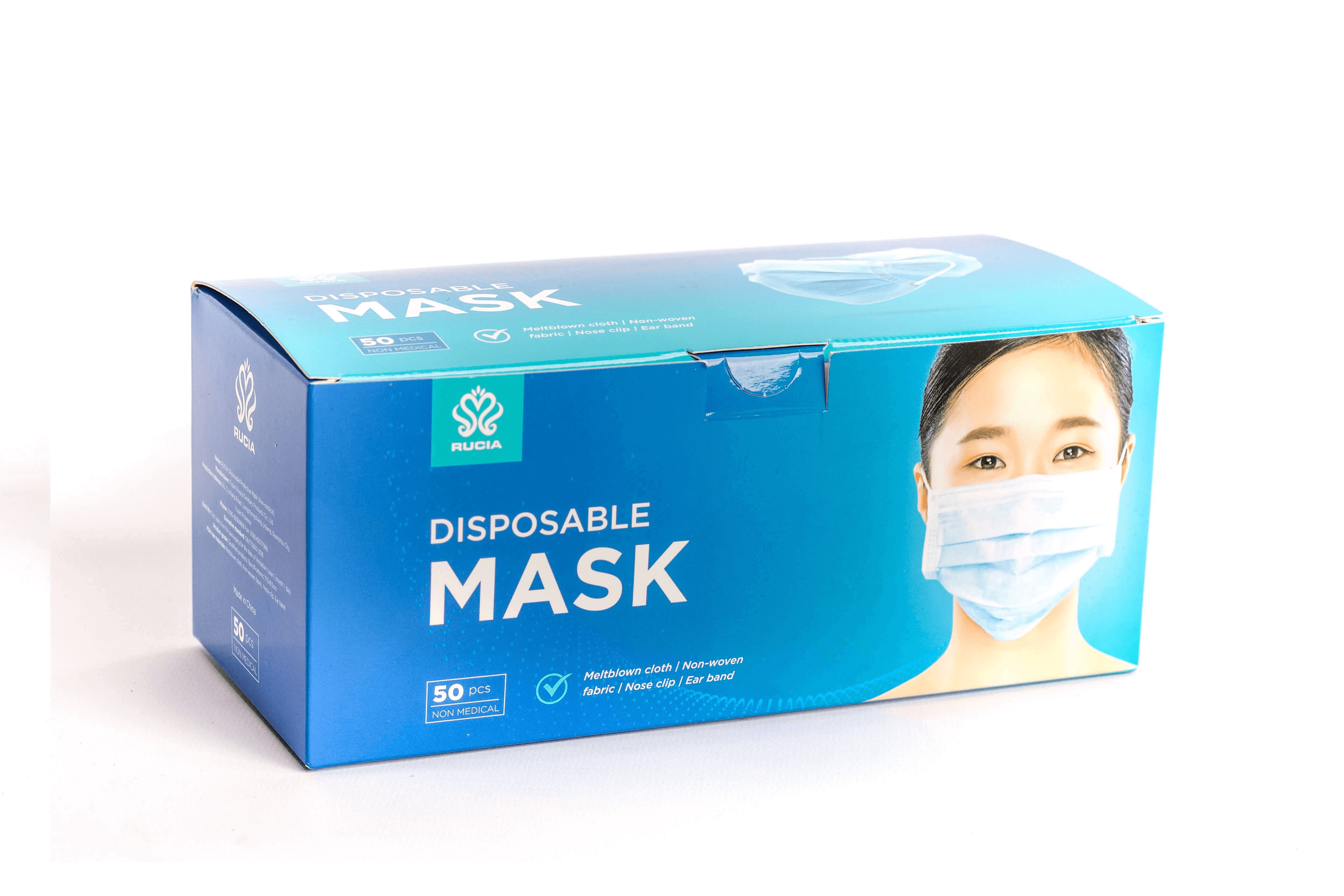 Face Masks 3 ply - Pack of 50 x 4
